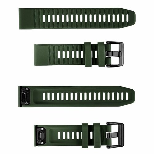 Ремешок силиконовый для смарт-часов 22мм Garmin Approach S60 / S62 / D2 Delta / Forerunner 935 / 945 / Quatix 5 зеленый