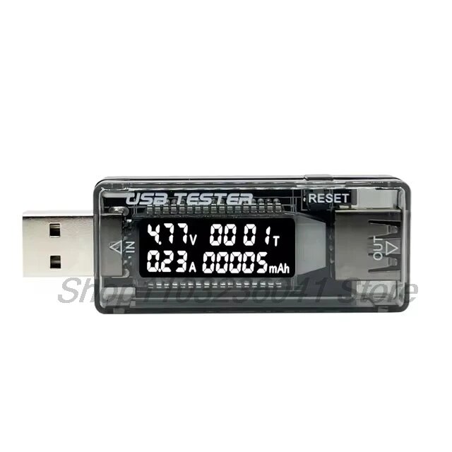 USB-тестер напряжения и емкости, напряжение, обнаружение напряжения, зарядное устройство, тестер емкости, измеритель мобильного детектора мощности, тест батареи, KWS-21 Black