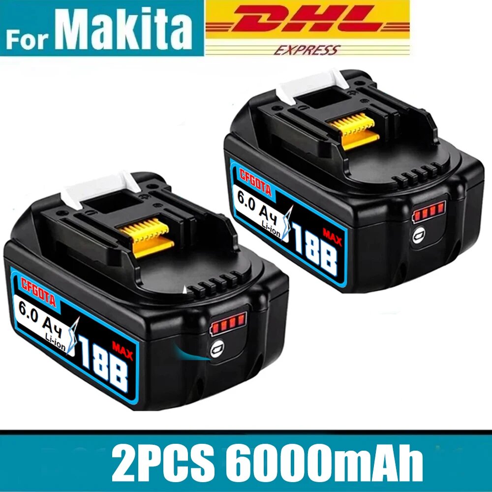 Аккумулятор Li-Ion Makita 18 В 6 Ач 2PCS 6.0Ah