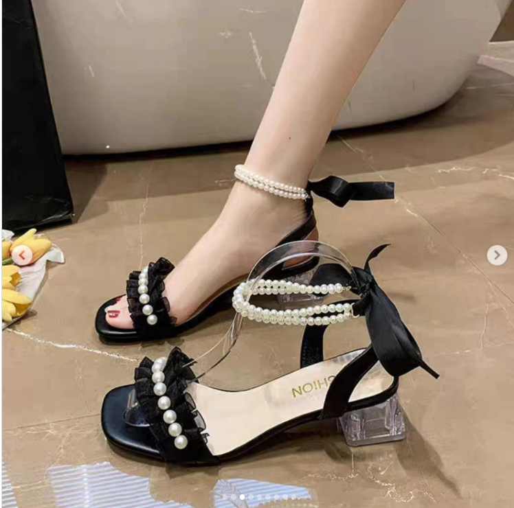 Босоножки линейка, размер 36, чернвый — фото 1