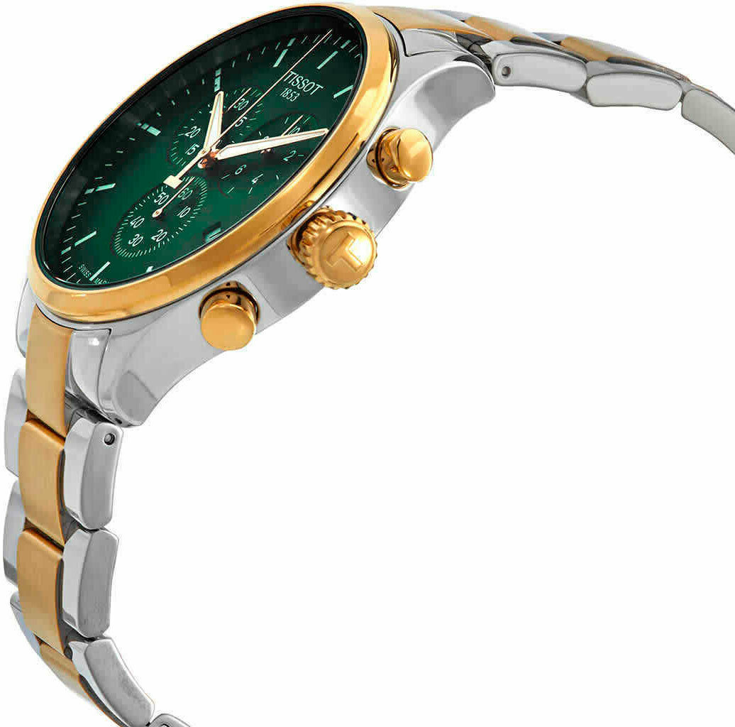Наручные часы TISSOT, зеленый, золотой, серебряный — фото 1