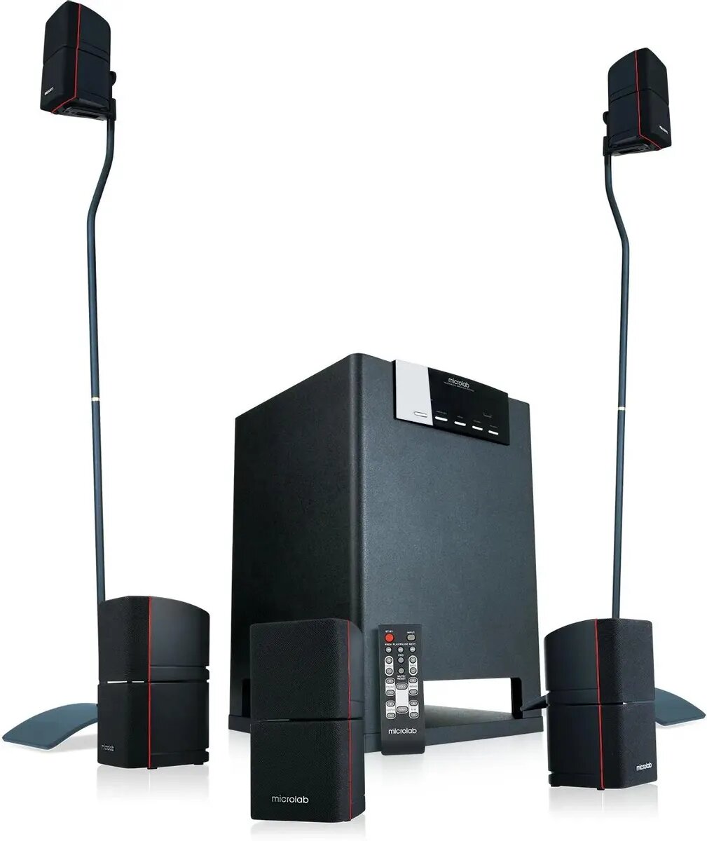Колонки Bluetooth Microlab X15BT, 5.1, черный