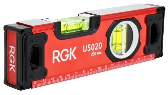 Уровень пузырьковый RGK U5020 магнитный глазков: 2шт