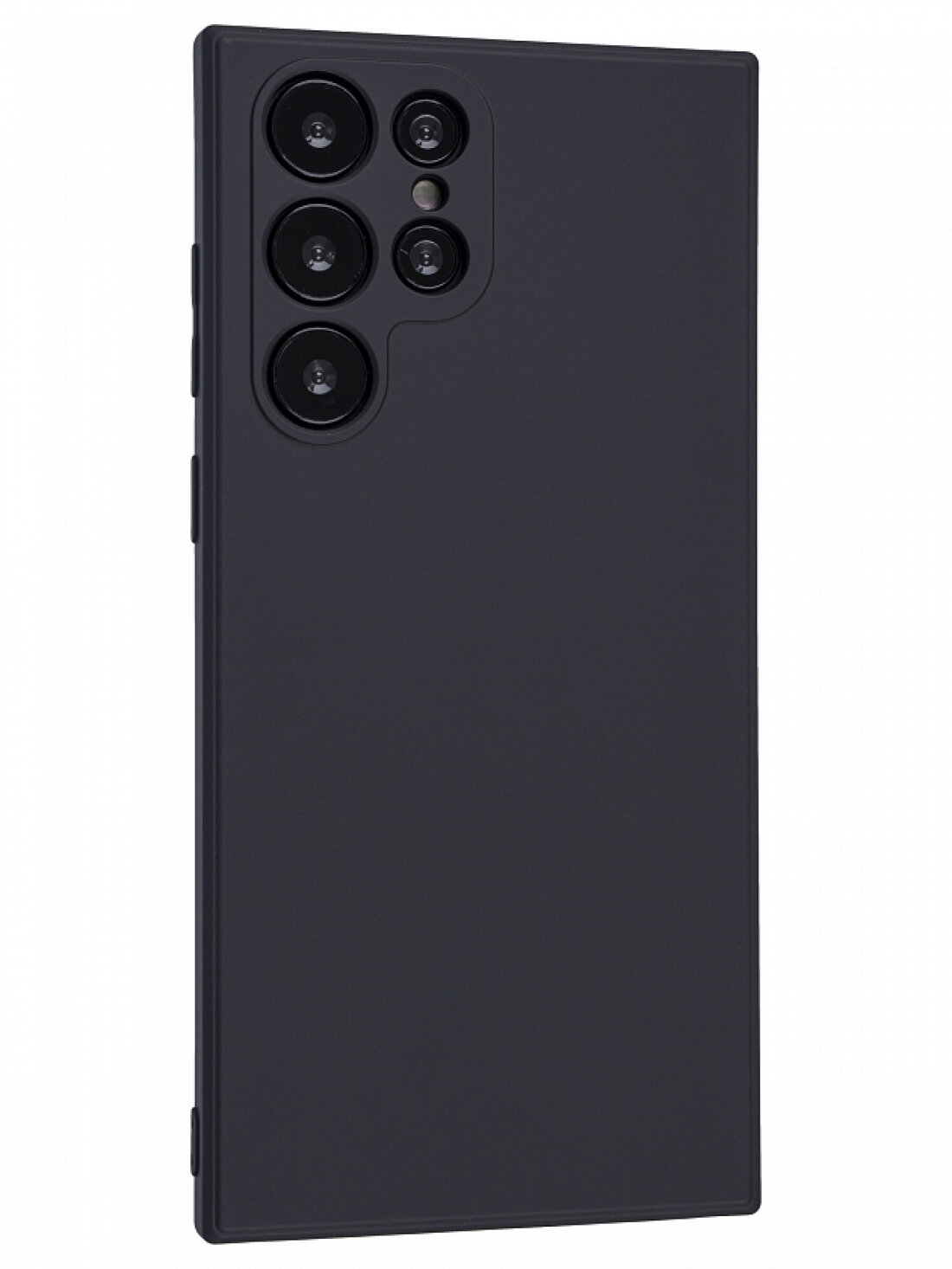 Чехол силиконовый для Samsung Galaxy S22 Ultra, с микрофиброй внутри, с защитой камеры, X-CASE, черный