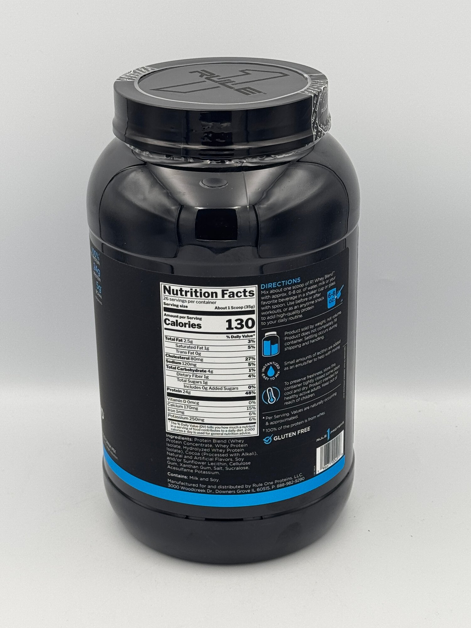 Rule1 Whey blend 910 g вкус шоколад, Протеин со вкусом шоколада — фото 1