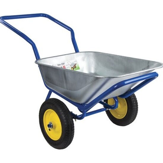 Тачка садово-строительная Тех-топ  110 л максимальный вес 260 кг цинковый кузов пневмоколеса d=360 мм