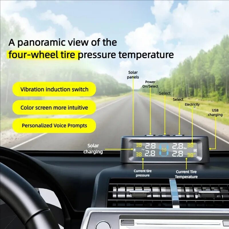 Изображение Автомобильный GPS-трекер Xiami Youpin TPMS, built-in Russian
