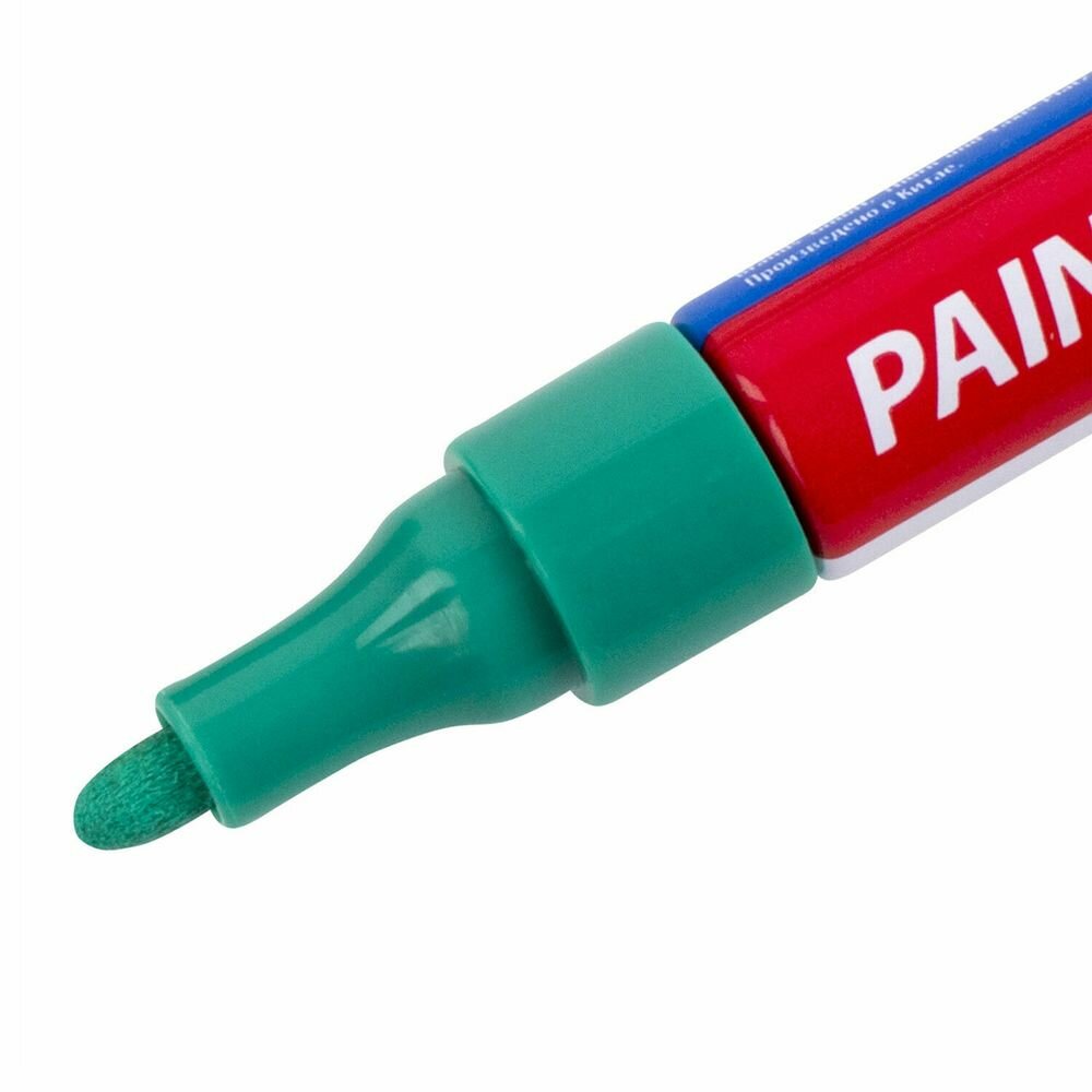 Маркер-краска лаковый EXTRA (paint marker) 4 мм, зеленый, усиленная нитро-основа, BRAUBERG — фото 1