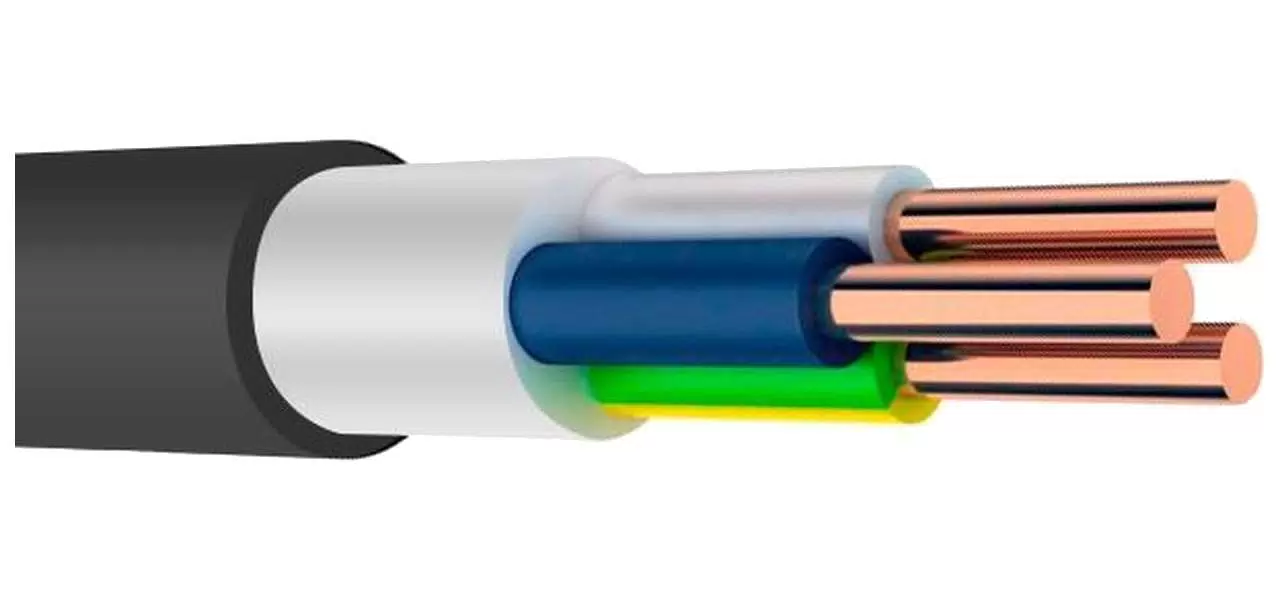Кабель Конкорд ВВГнг(А)-LS 3х15-066 (100 м) медный огнестойкий черный