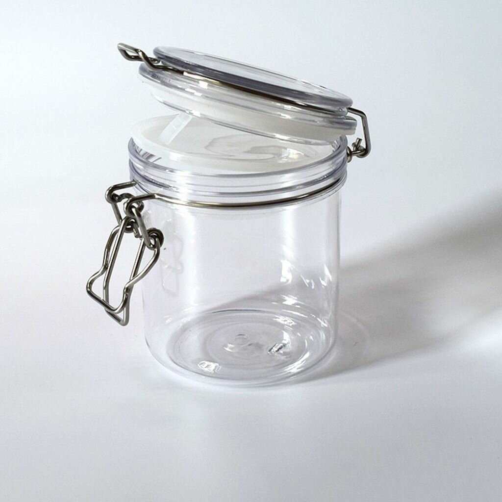 500 МЛ Пластиковая круглая банка для хранения с Герметичной Крышкой для кухонных продуктов — фото 1