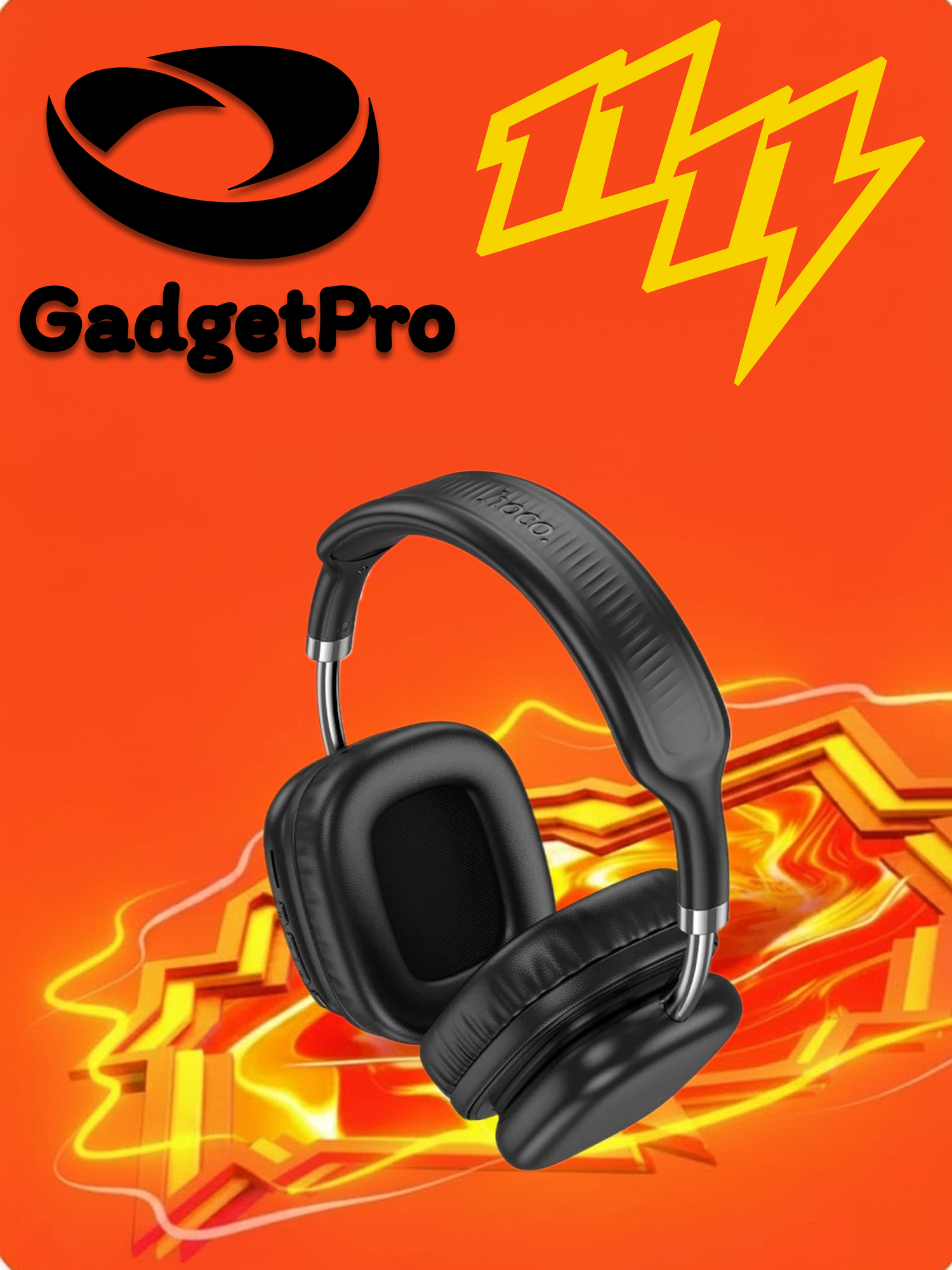 Беспроводные наушники HOCO W52, Bluetooth 5.4, AUX/TF режим, до 46 ч, Чёрный