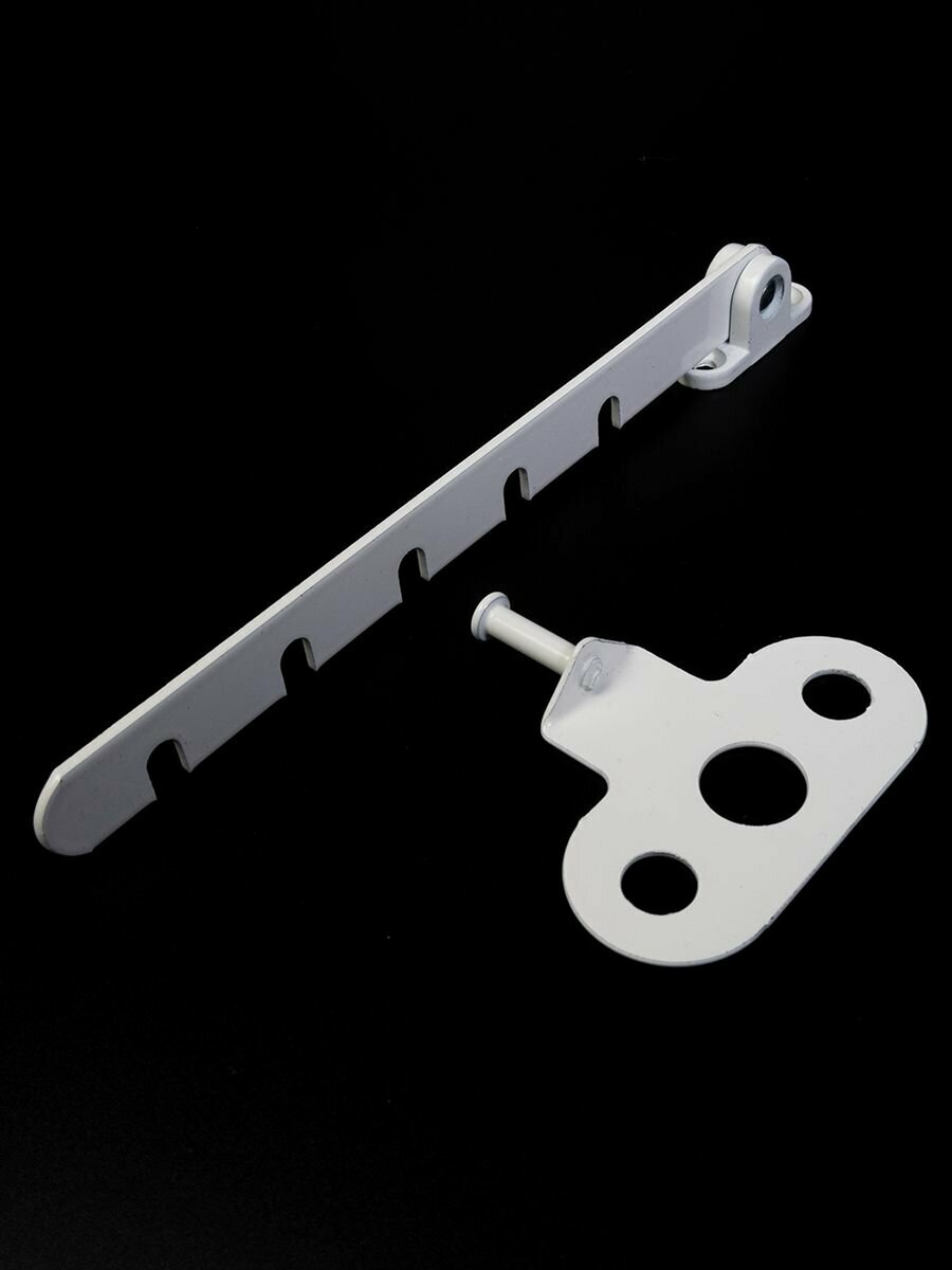 Гребенка -металлический фиксатор ограничитель на окно для пластиковых окон белый 4 шт с саморезами.