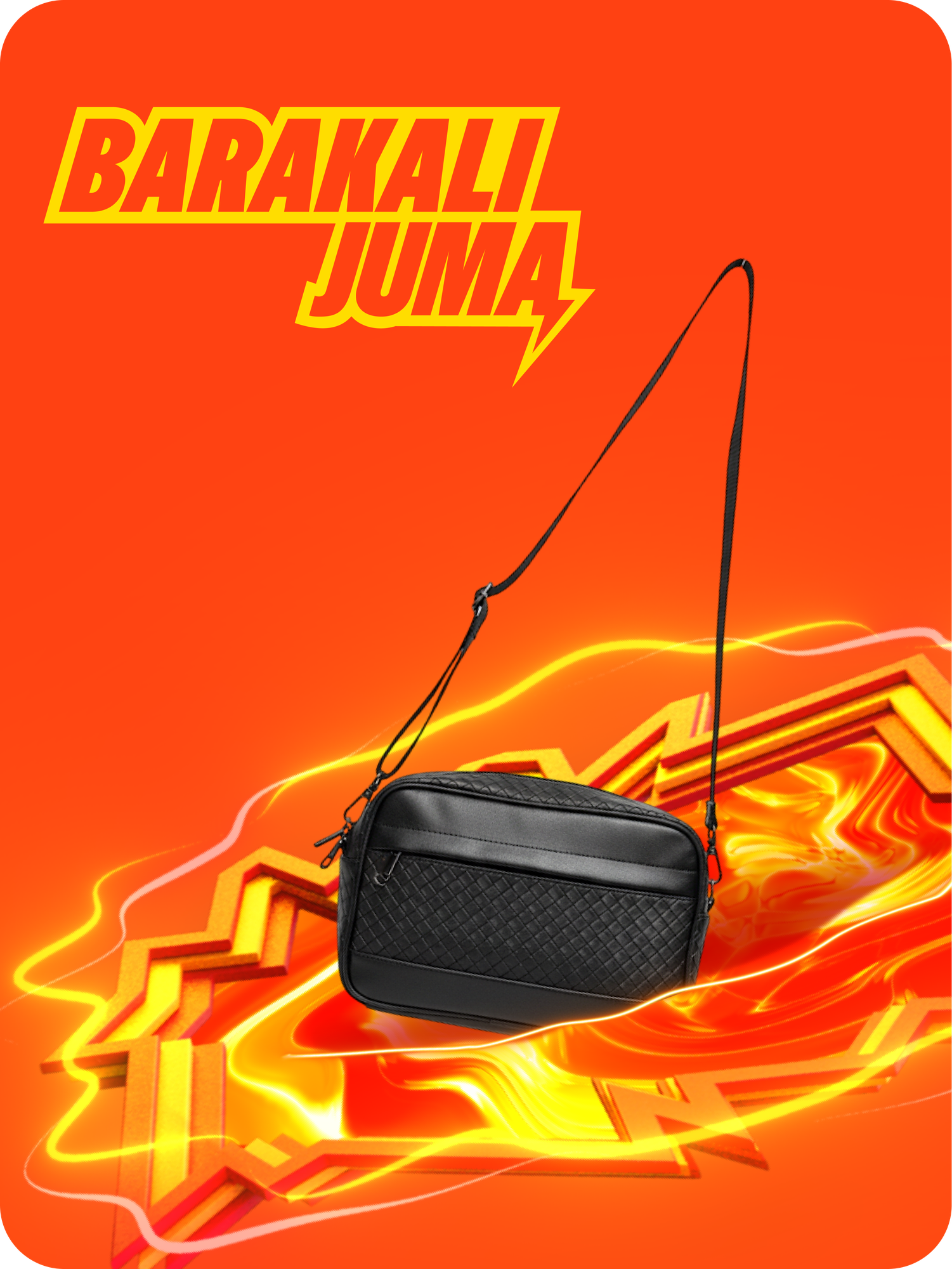 Сумка барсетка , фактура матовая, черный