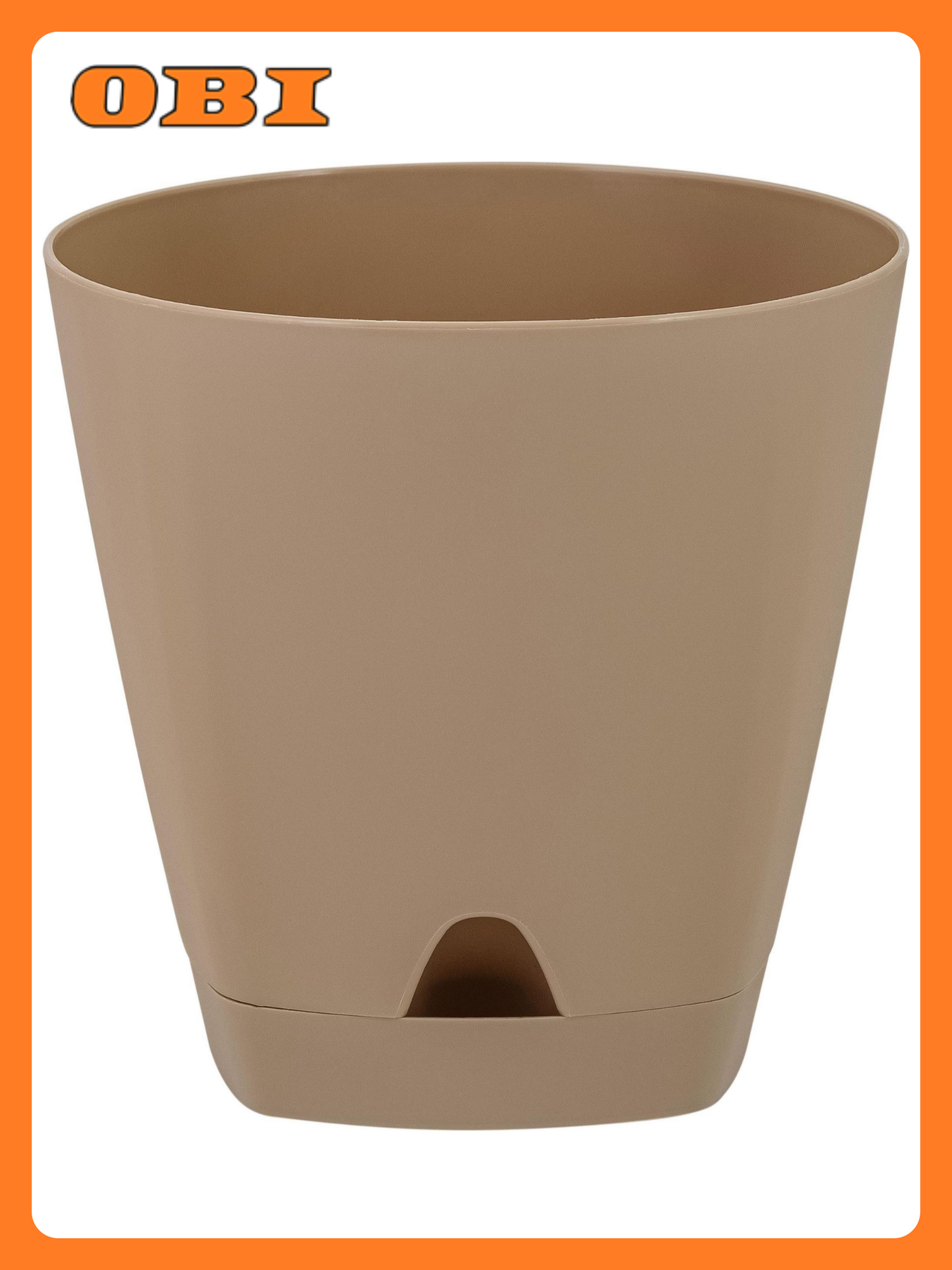 Горшок для цветов AMSTERDAM D 250мм с прикорневым поливом 8 л Молочный Шоколад