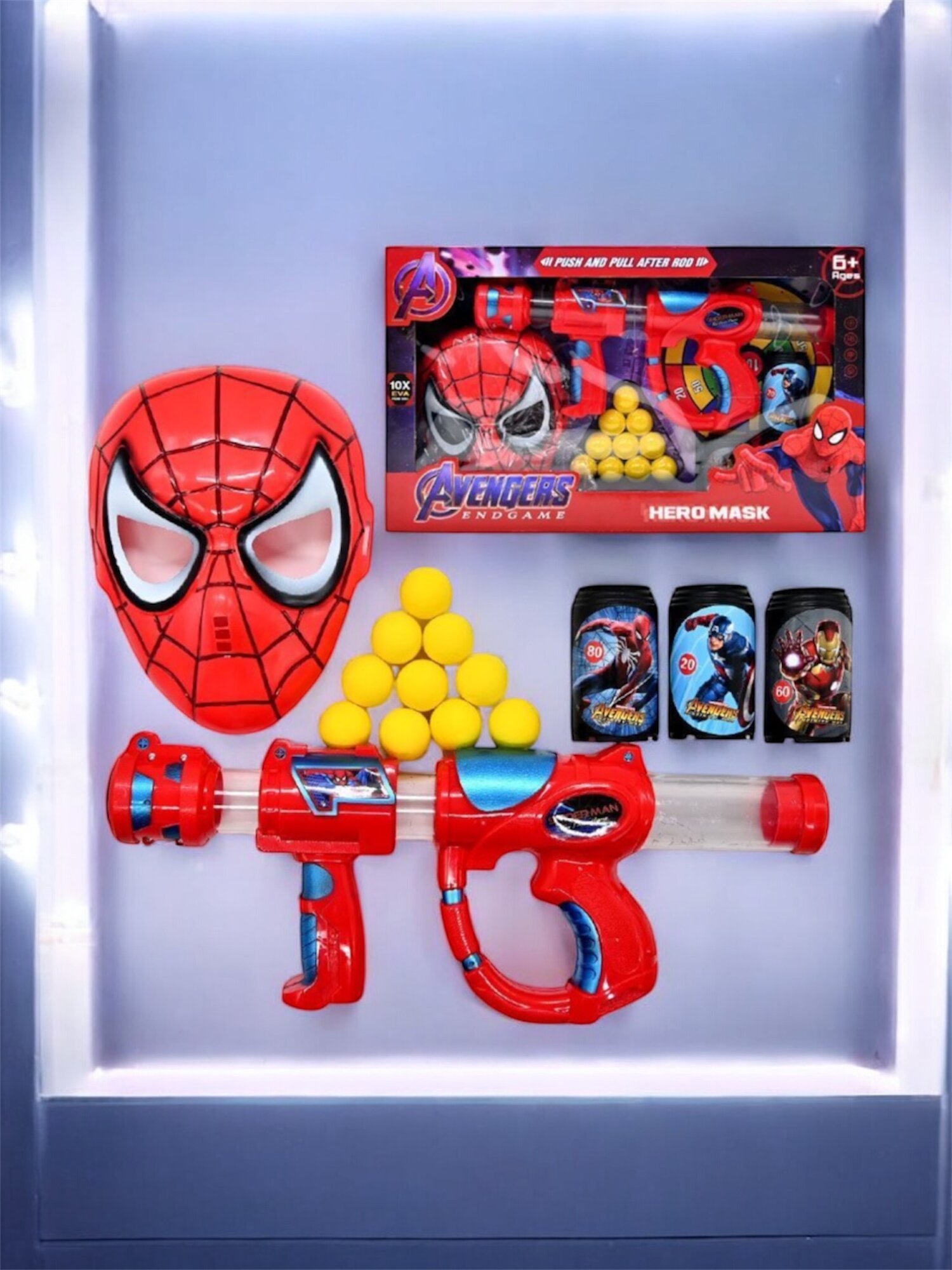 Набор автомат-помповый, с механизмом, супергерой Человека-Паука