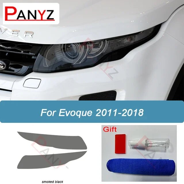 Защитная пленка на фары Range Rover Evoque 2011-2018, Smoked black
