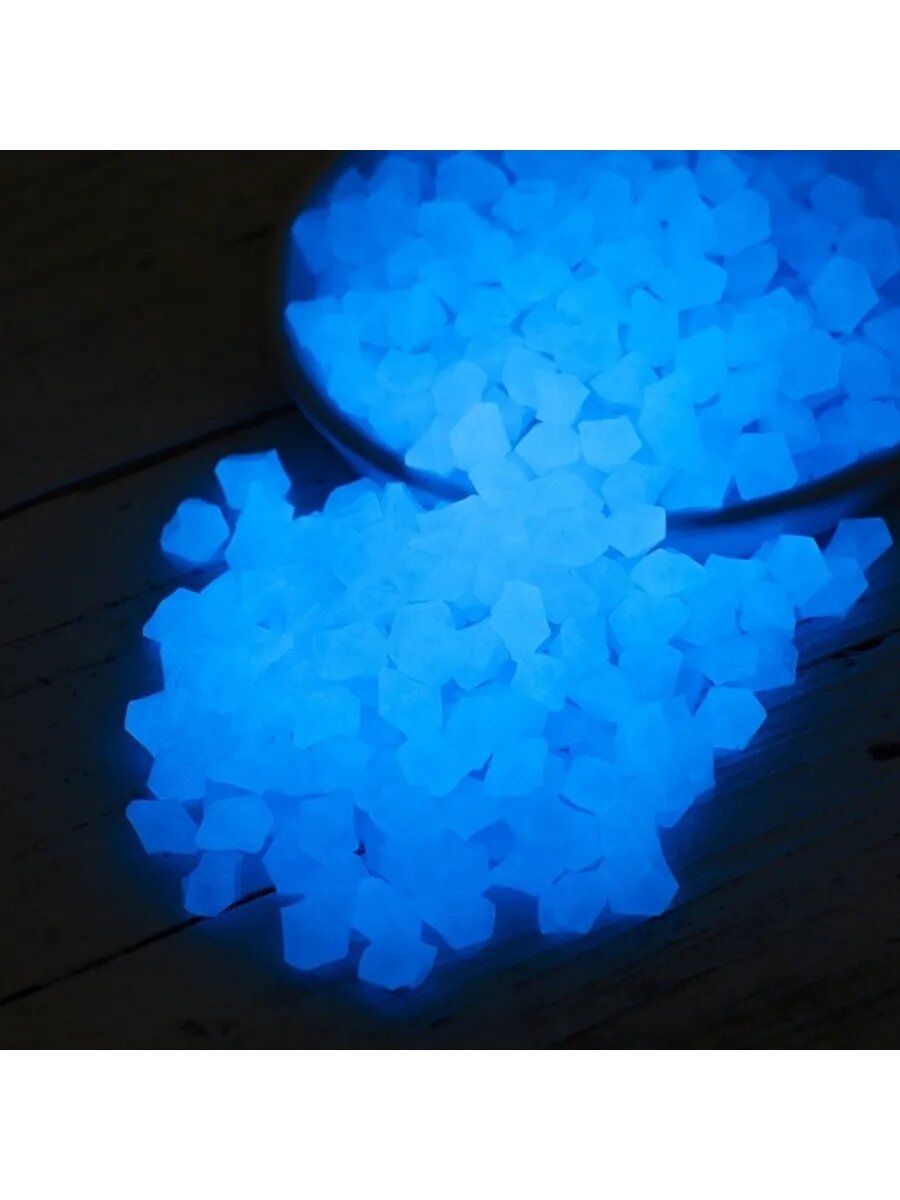 Светящаяся голубая декоративная крошка для декора