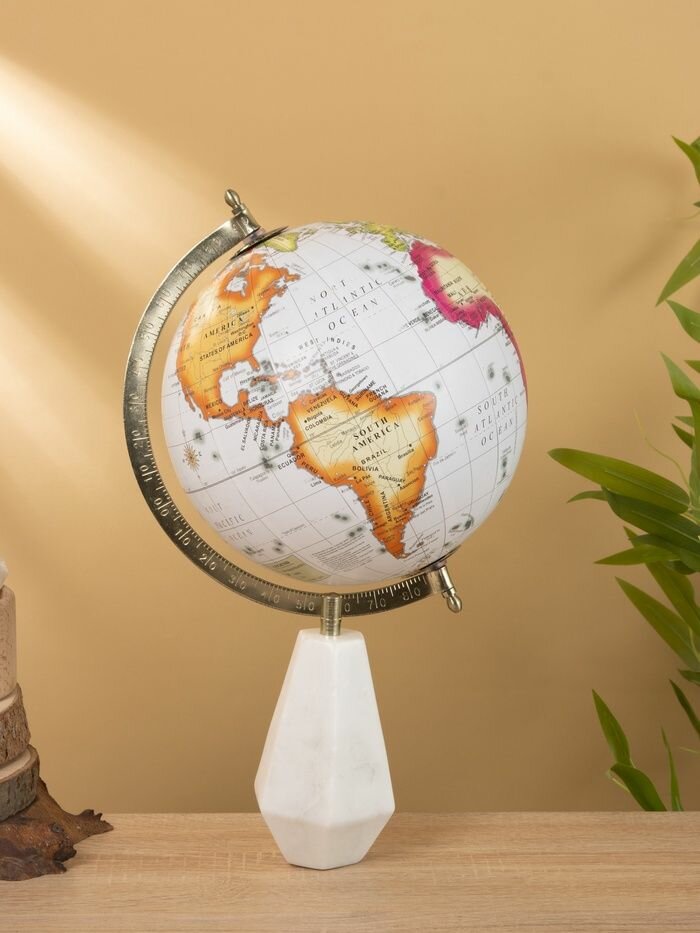 Глобус Sima-land сувенирный, 23х20х38 см, подставка мрамор