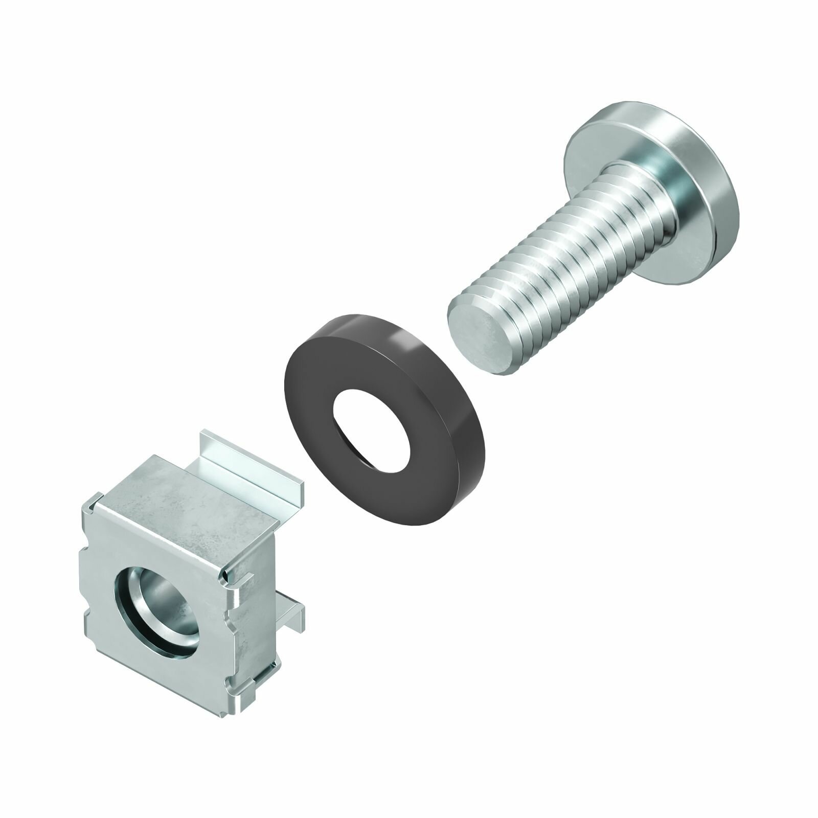 Комплект монтажный DKC крепежный, для 19-дюймового профиля, 50 комплектов винт, шайба, гайка