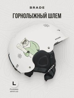 Изображение товара Горнолыжный шлем для сноуборда сноубордический BRADE HELMET ONE медведь белый L