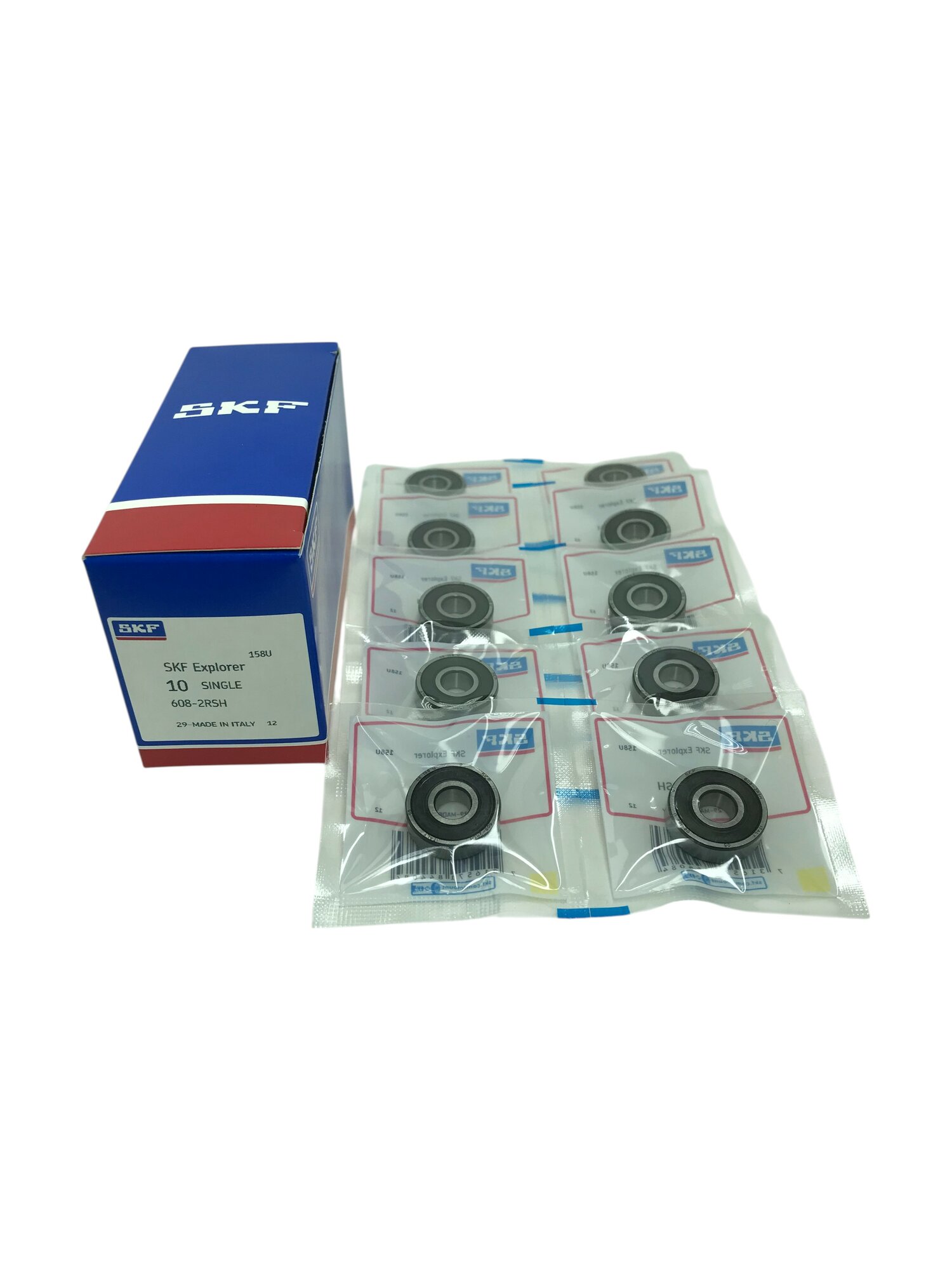 Подшипник SKF 608-2RSH, 180018, (4 шт), размер 8х22х7 мм, шариковый радиальный — фото 1