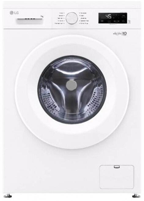 Стиральная машина LG F2Y1NS3W, с фронтальной загрузкой, 6кг, 1200об/мин, инверторная — фото 1