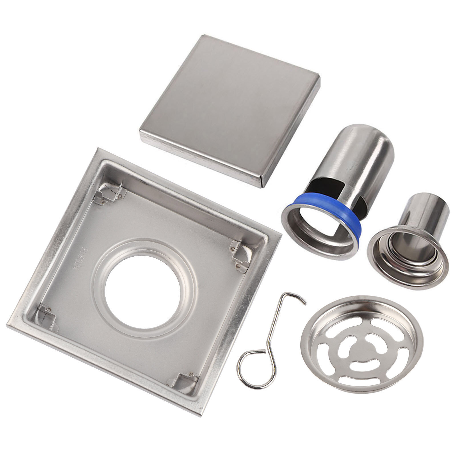 304 Стальница из нержавеющей стали 110 x 110 мм ванная комната для душевой плитки квадратный дренаж для душа дренаж с дренаж