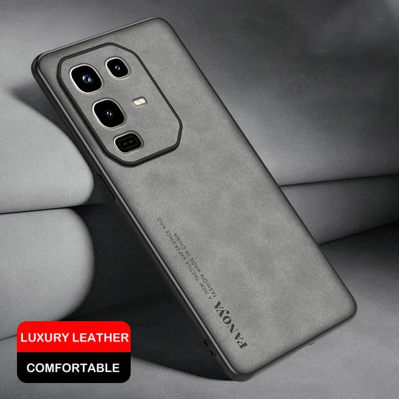 Чехол для Infinix Note 50 Pro + Plus 5G, кожаный силиконовый жесткий противоударный чехол для телефона с полной камерой Infinix Note50Pro + Plus X6856 Shell, Brown, Note 50 Pro Plus — фото 1