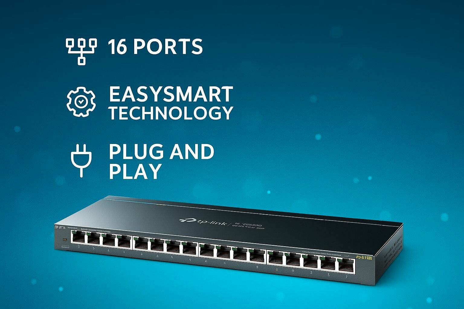 Гигабитный Коммутатор Smart на 16 Портов модель TL-SG116E