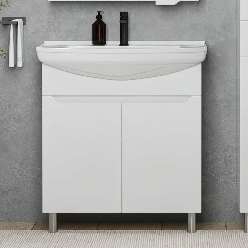 Тумба с раковиной SanStar Bianca 75