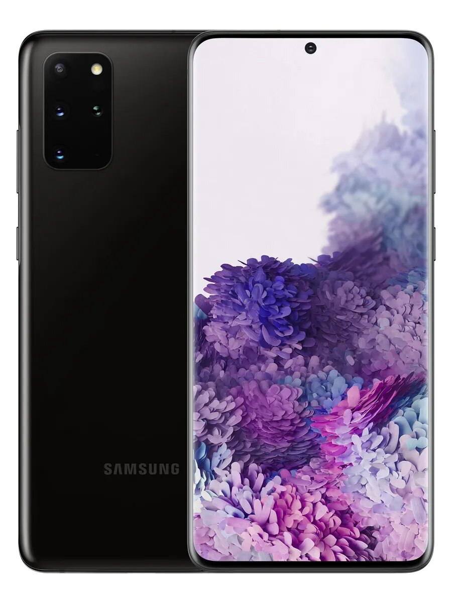Смартфон Samsung Galaxy S20 Plus, Android 10, 8GB/256GB, камера 12MP, чёрный — фото 1