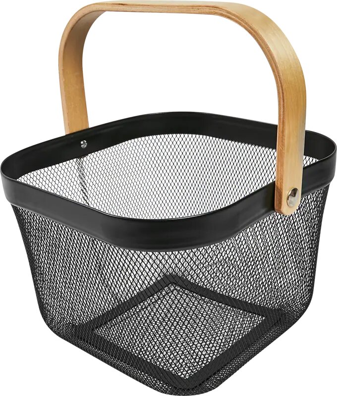 Корзина для фруктов 24.7 см металл черный