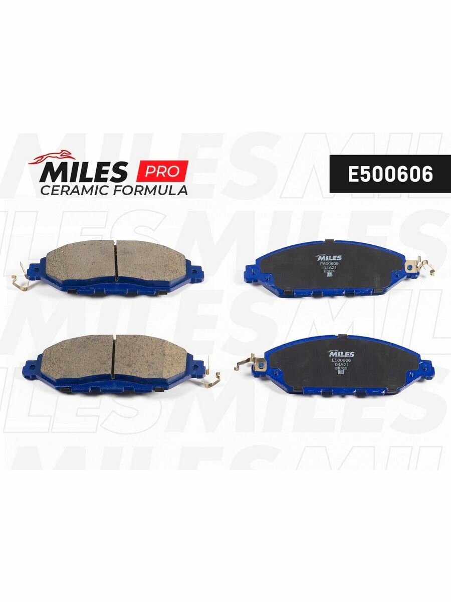 Колодки тормозные дисковые передние (со звуковым предупреждением) MILES E500606 для INFINITI JX, QX60