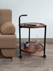 Столик журнальный мобильный на колесах, кофейный для дома и офиса