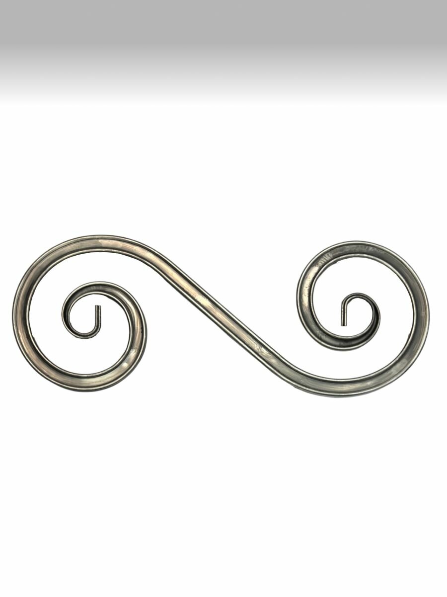 Кованый элемент вензель, завиток "Волюта" 340*130 (2 шт.) для ворот, заборов и лестниц