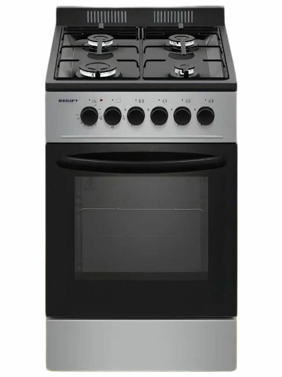 Комбинированная плита Kraft KF-FSK50501EGBL, серебристый/черный