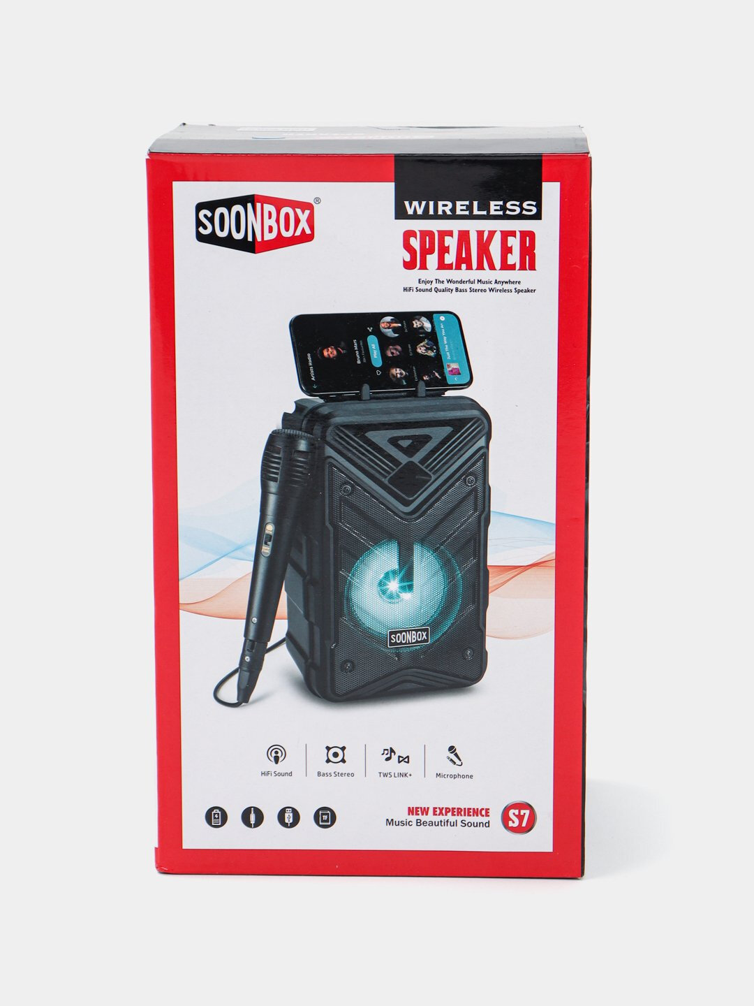 Колонка для караоке Bluetooth Soonbox S6 / S7 + микрофон — фото 1
