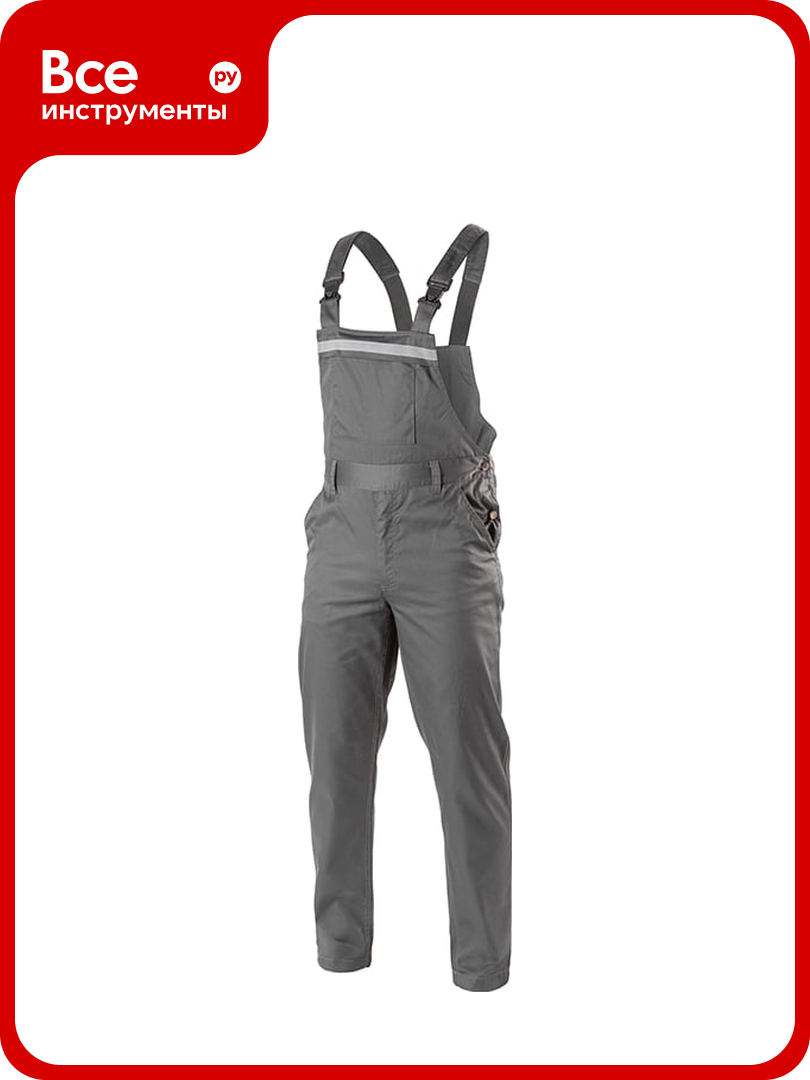 Рабочий полукомбинезон HOEGERT TECHNIK FABIAN темно-серые 2XL/56 HT5K308-2XL