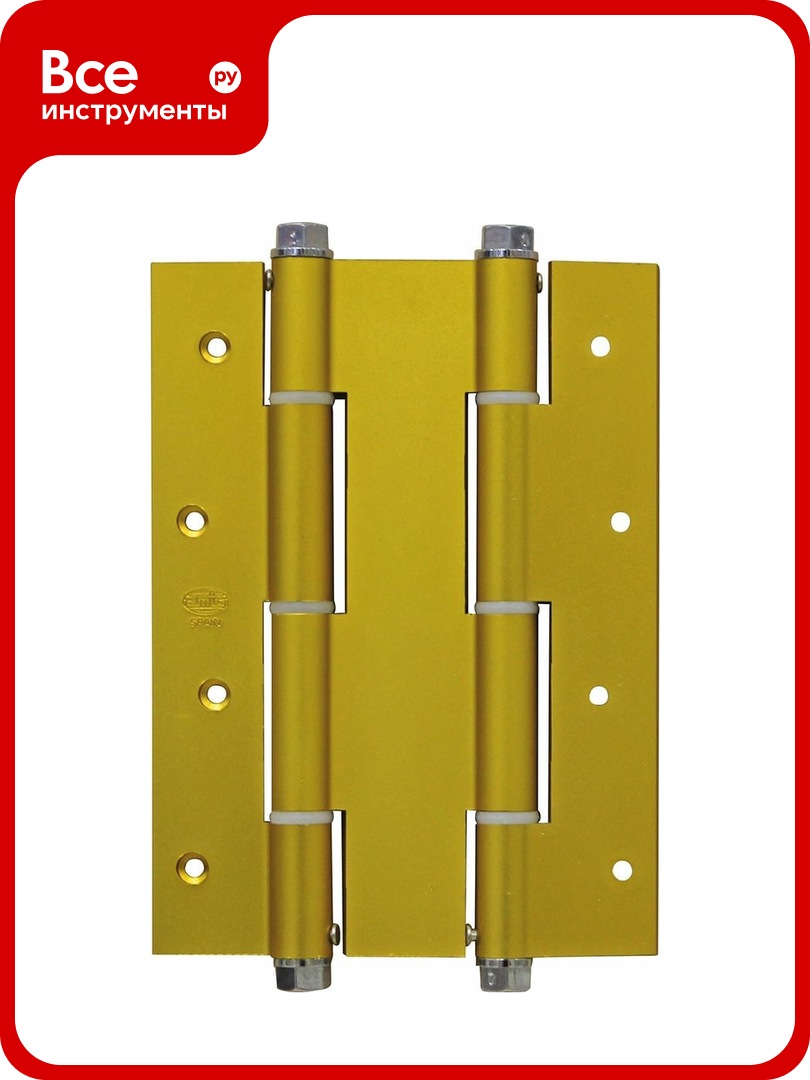 Пружинная петля Amig (двойная; алюминий; покрытие золото) 3035-180х1335х4 ORO