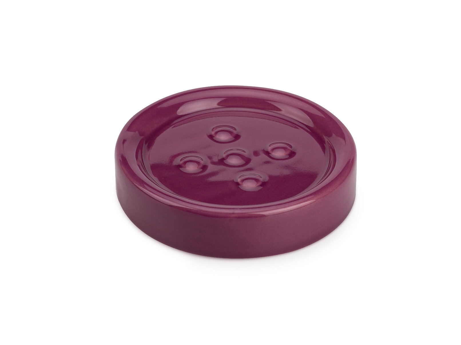 Мыльница WENKO POLARIS purple, фиолетовая, из керамики, 1 шт. — фото 1