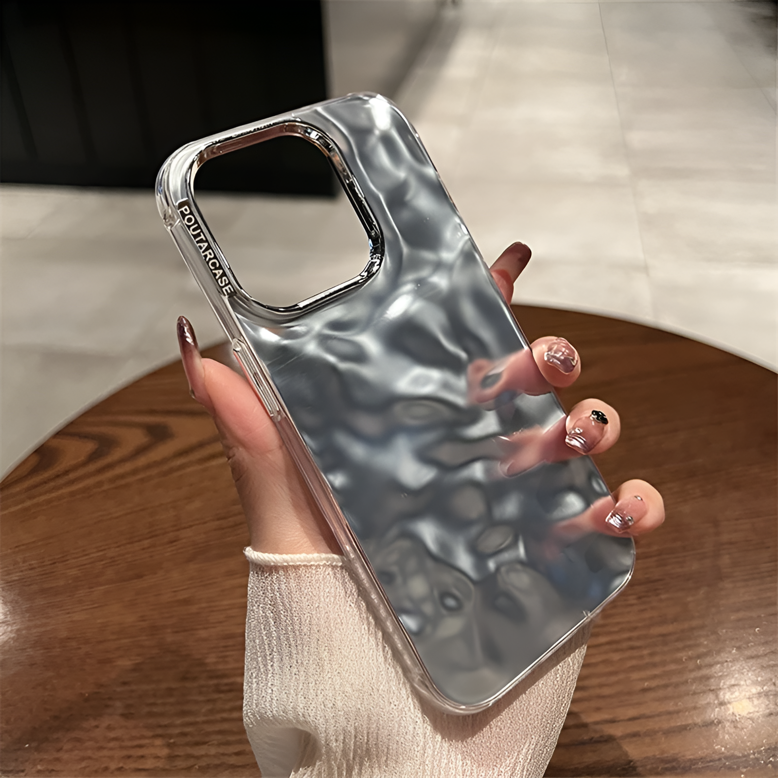 Чехол , для iPhone 16 PRO, с усиленными углами, прозрачный, серый