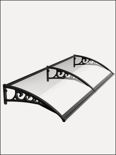 Изображение товара Металлический навес над входной дверью, навес над крыльцом, удлинение 60см