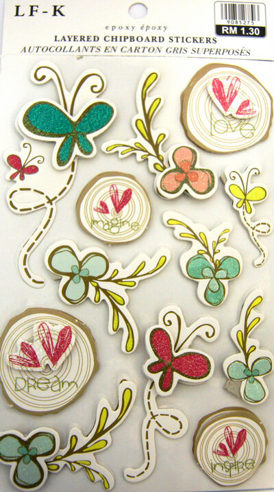 Наклейки SOVUSHKA Stickers HG 68521 LF-K №1, 3D, бумага, 12 шт, разноцветные