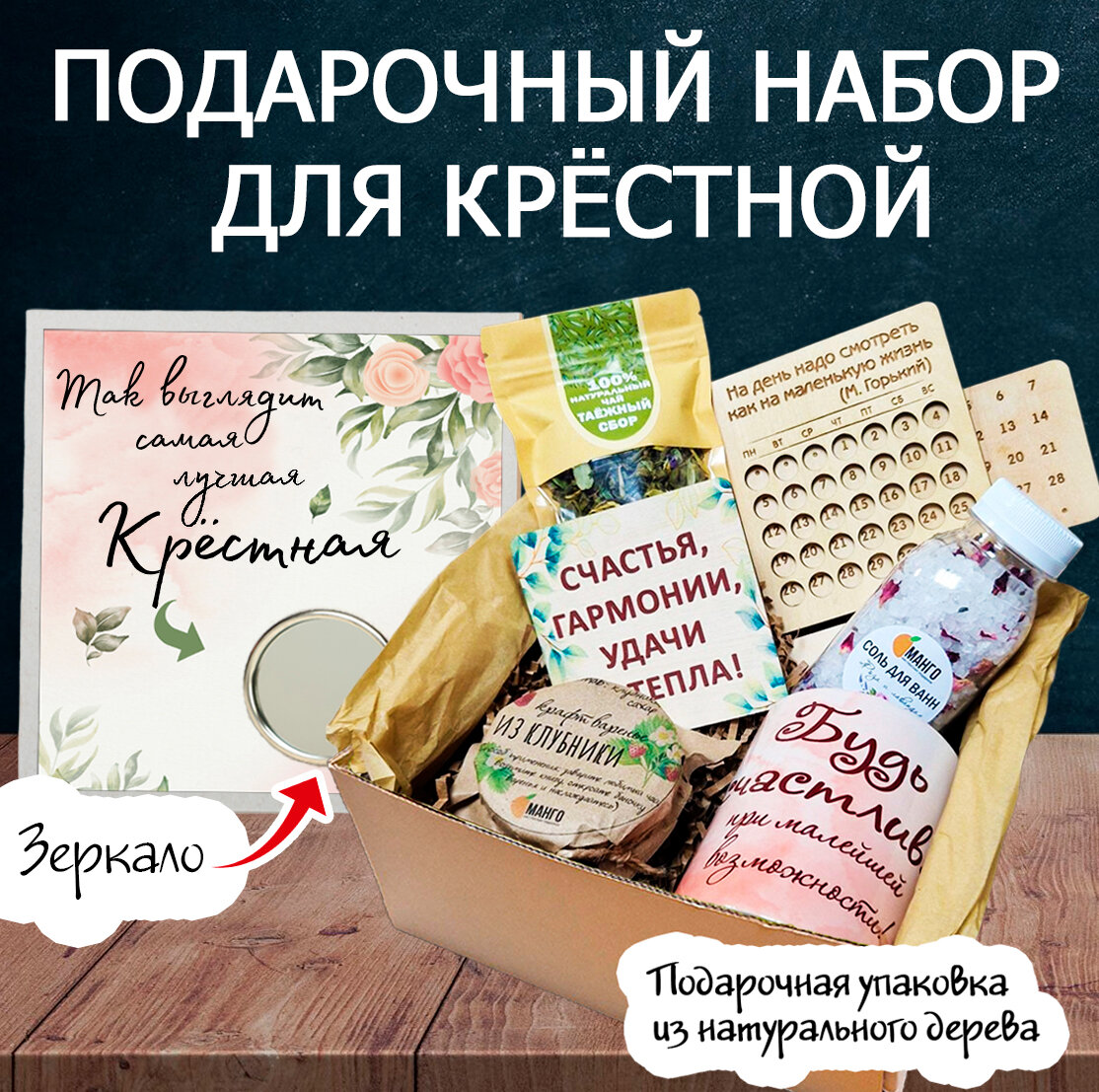 Подарочный набор "Так выглядит самая лучшая Крёстная" Подарок для Крёстной