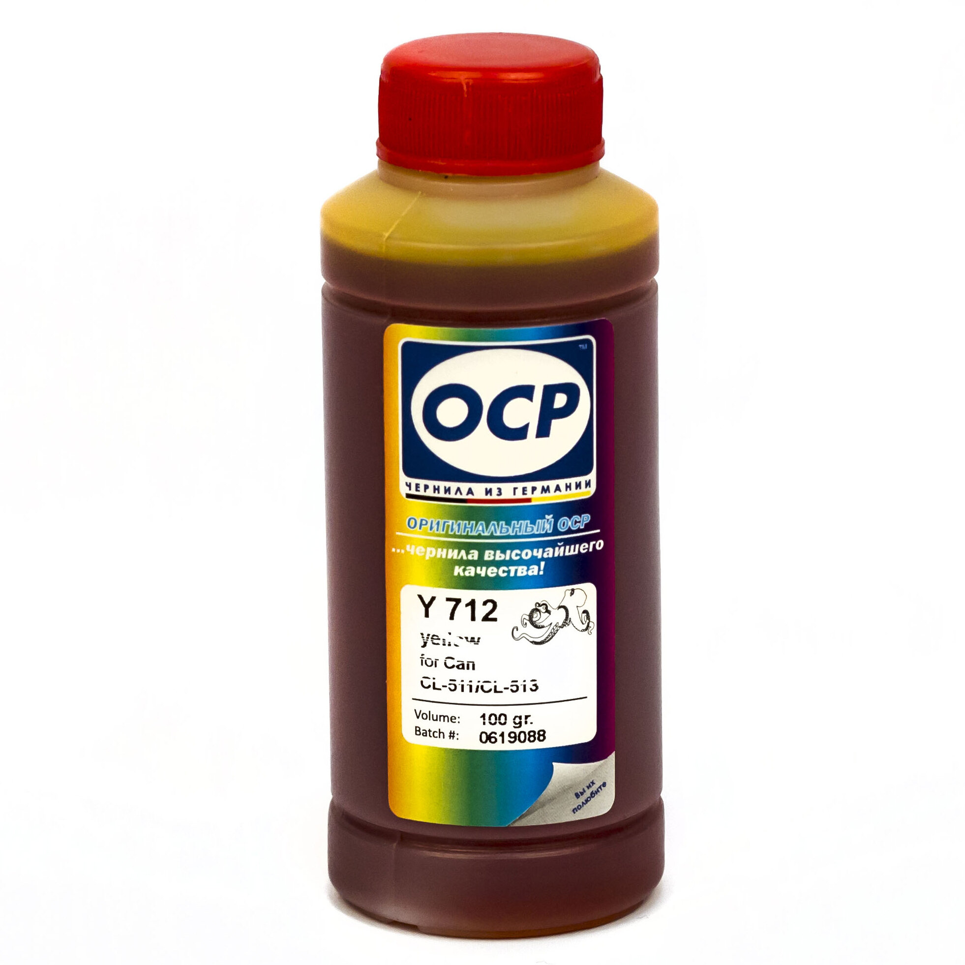 Чернила OCP Y 712 желтые для Canon PIXMA MP230, MP250, MP280, iP2700, iP2702, MP495, MP240, MP252 картриджей CL-511 100мл