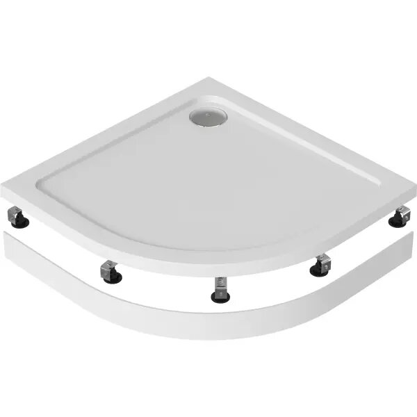 Экран для душевого поддона Sensea Slim акрил 1/4 круга 90x90 см