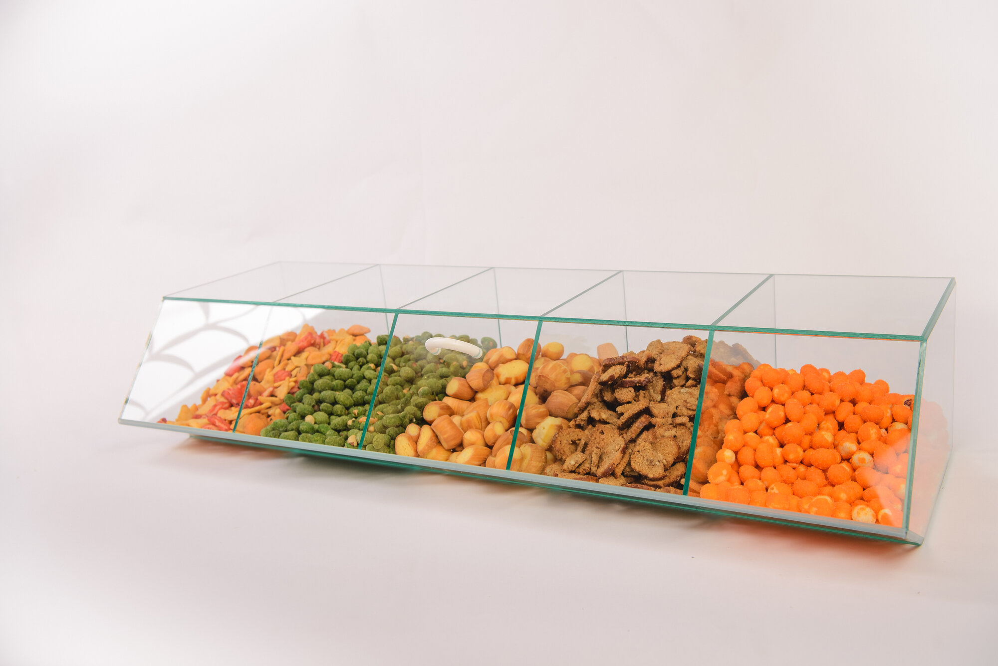 Диспенсер для товаров на развес 5 секции под снеки орехи чай мармелад специи конфеты сухофрукты КСМ15/5 1 шт