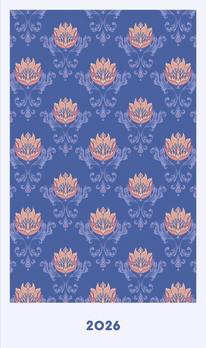 Мини ежедневник. Уильям Моррис (А6, 80 л, мягкая обложка, синий)