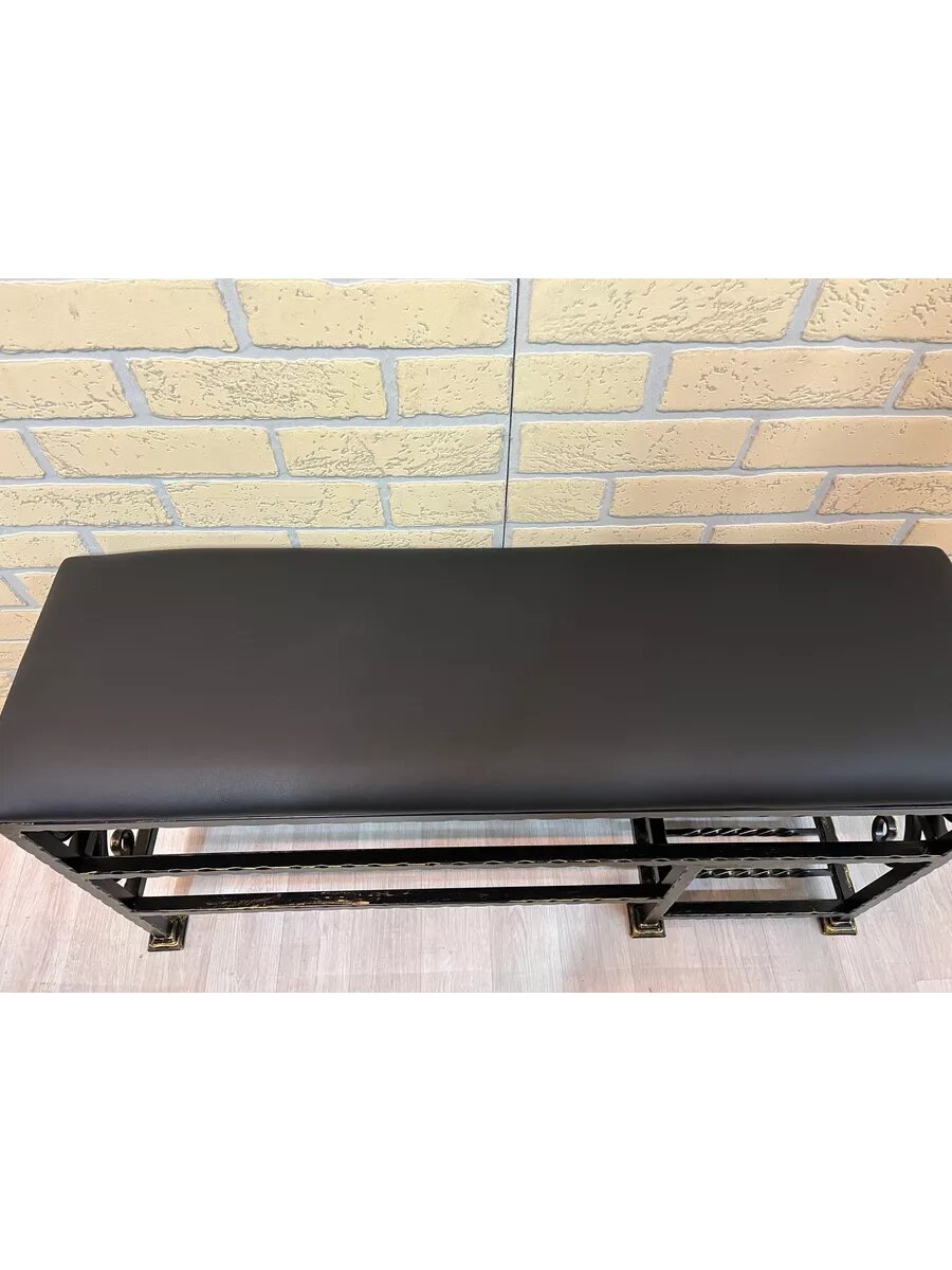 Кованая банкетка №44, Студия кованой мебели Нива, цвет античная бронза — фото 1