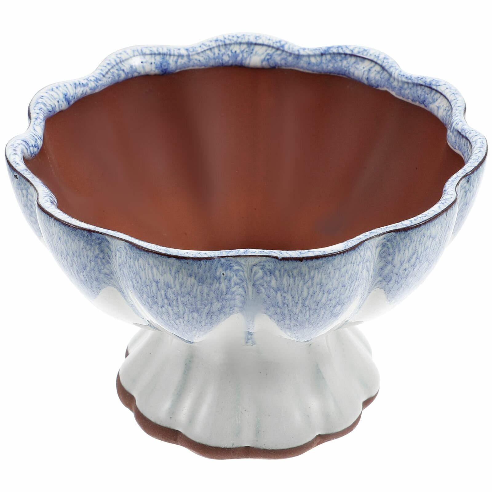 Фиолетовый Цветочный Горшок Керамика 15X15см Ретро Стиль Для Дома 1 Набор